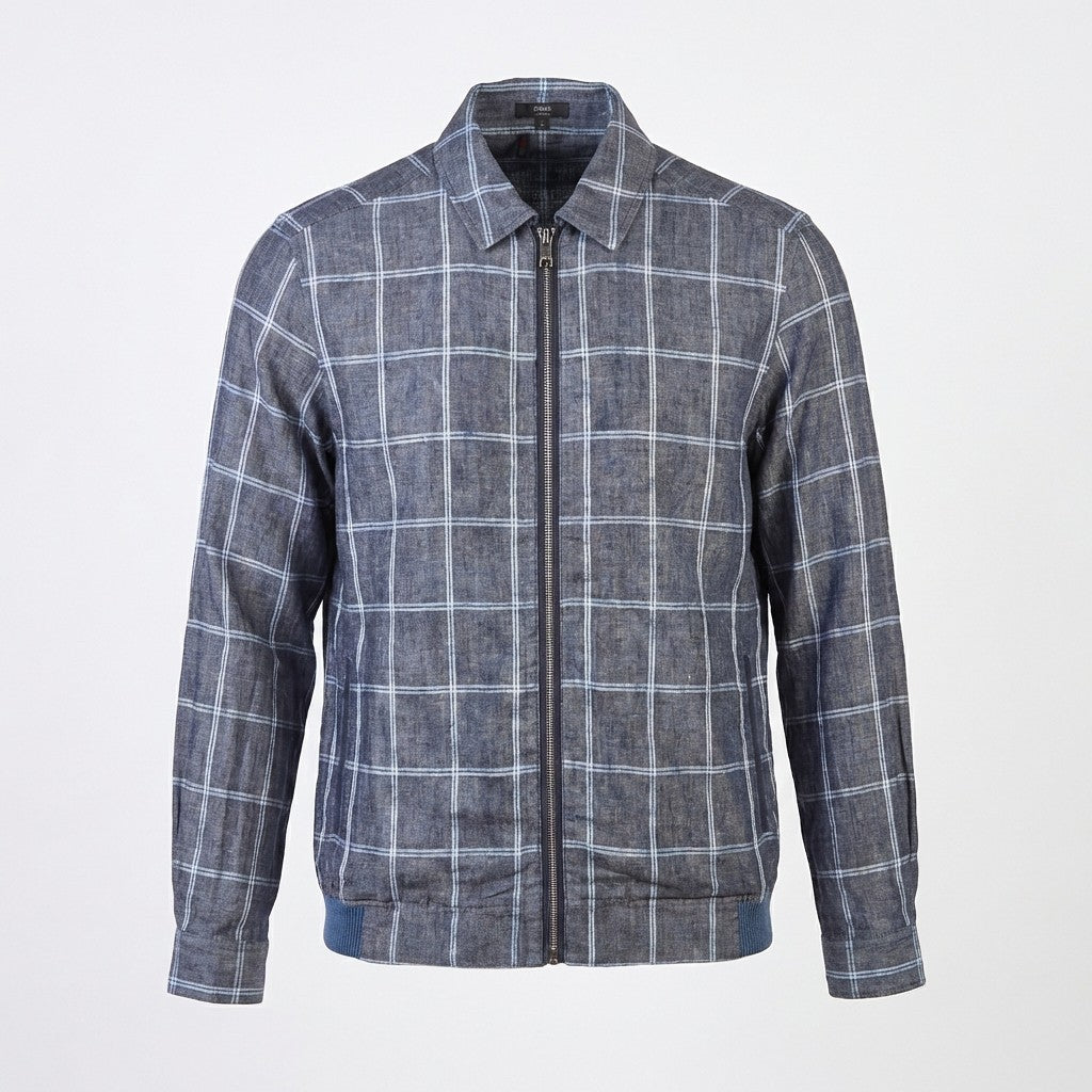 Torras Plaid Zip Up Jacket N72207 - Cellini Uomo