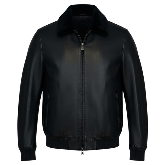 Torras Zipped 100% Leather and Shearling Jacket N82H445 - Cellini Uomo