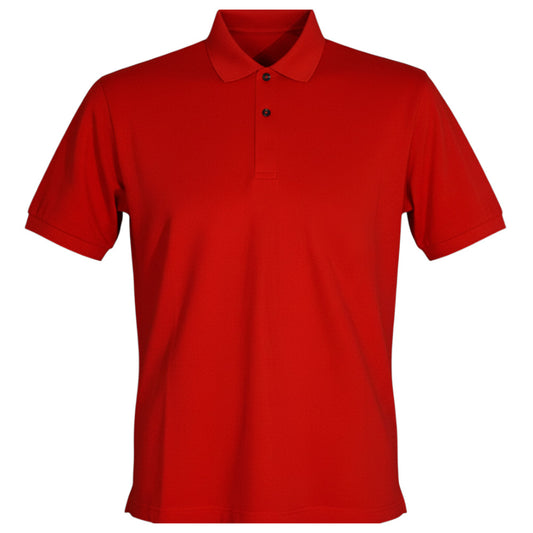 Red Montechiaro polo shirt for men, featuring a classic collar and short sleeves, made from comfortable cotton fabric.