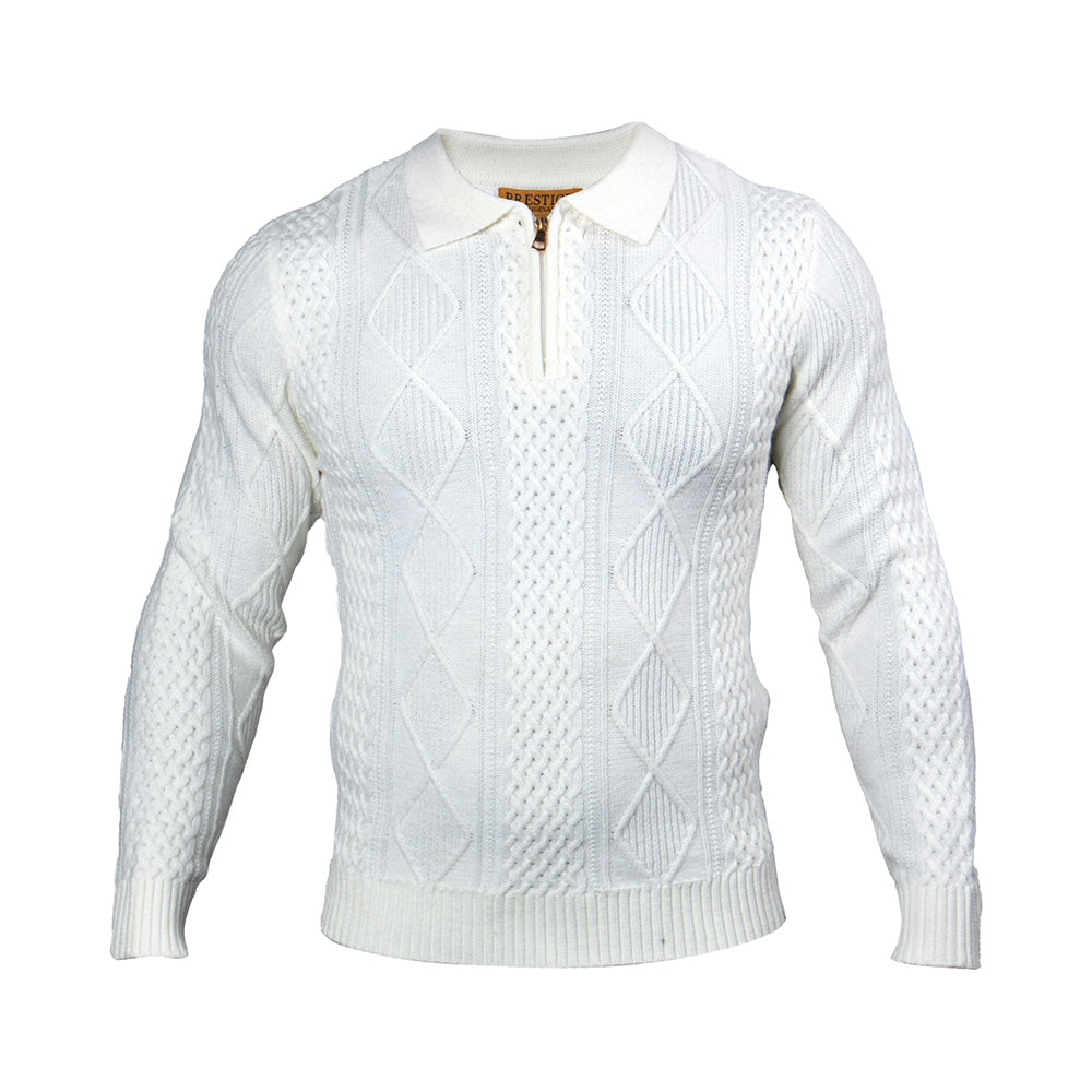 Prestige Long Sleeve Sweater Zip Polo PD- 270