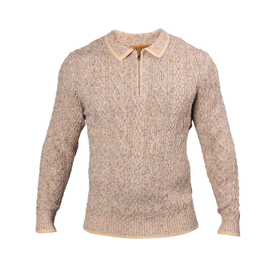 Prestige Long Sleeve Sweater Knit Zip Polo 290