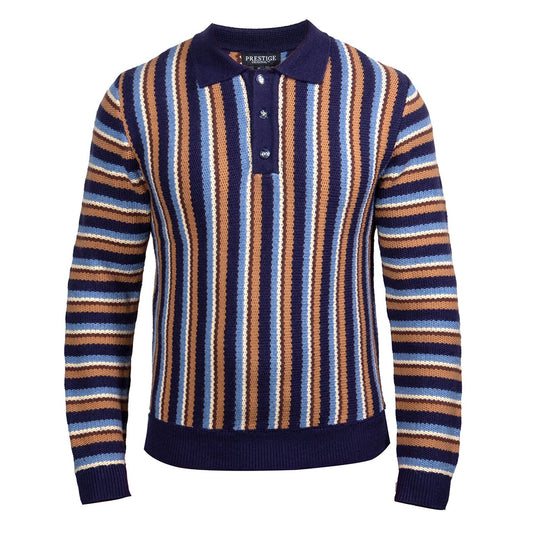 Prestige PD 361 Long Sleeve Polo Sweater - Cellini Uomo
