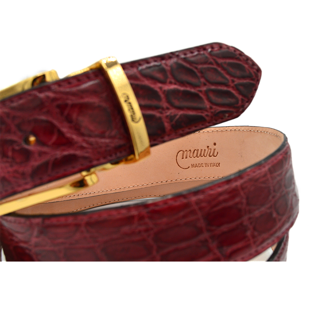 Mauri Ruby Red Alligator Belt