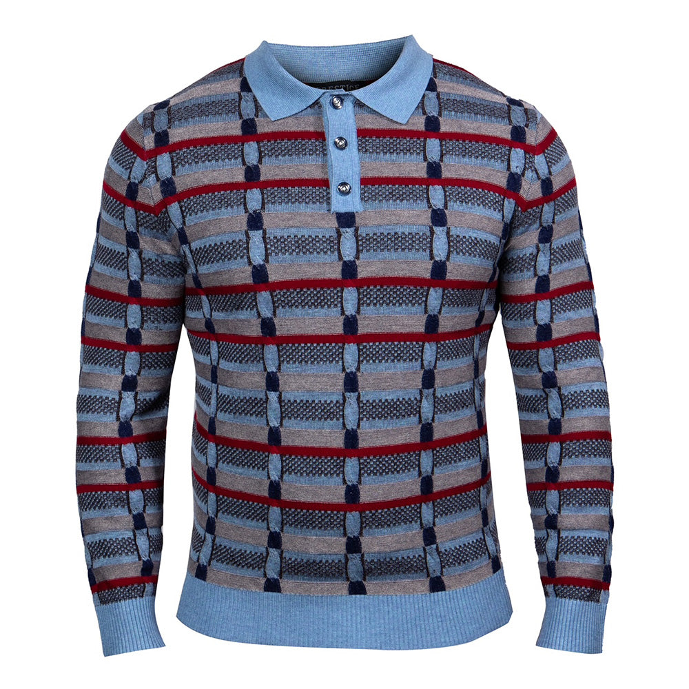 Prestige SW 220 Long Sleeve Polo Sweater - Cellini Uomo