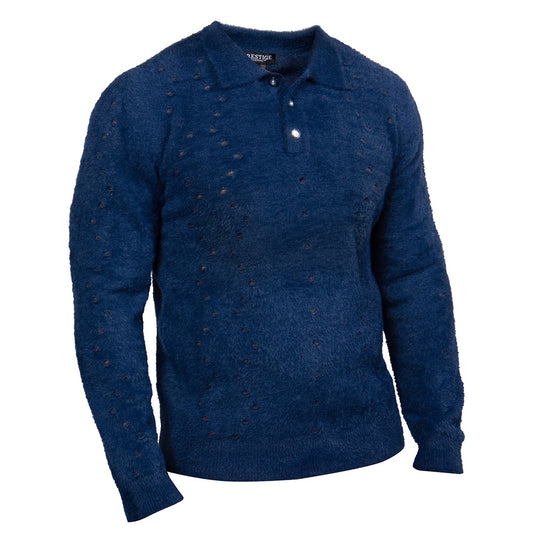 Prestige SW 222 Long Sleeve Polo Sweater - Cellini Uomo