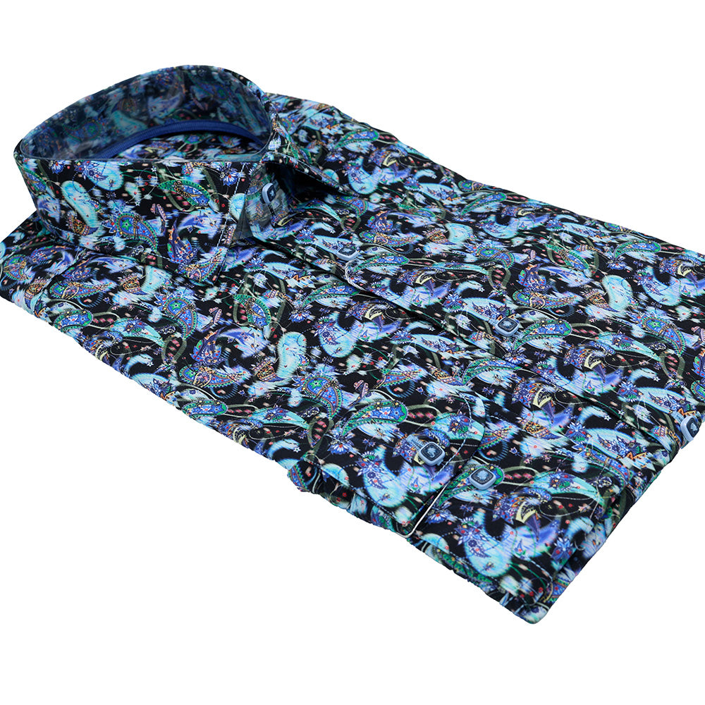 Marcello W-900 Marley Paisley Cotton Shirt - Cellini Uomo