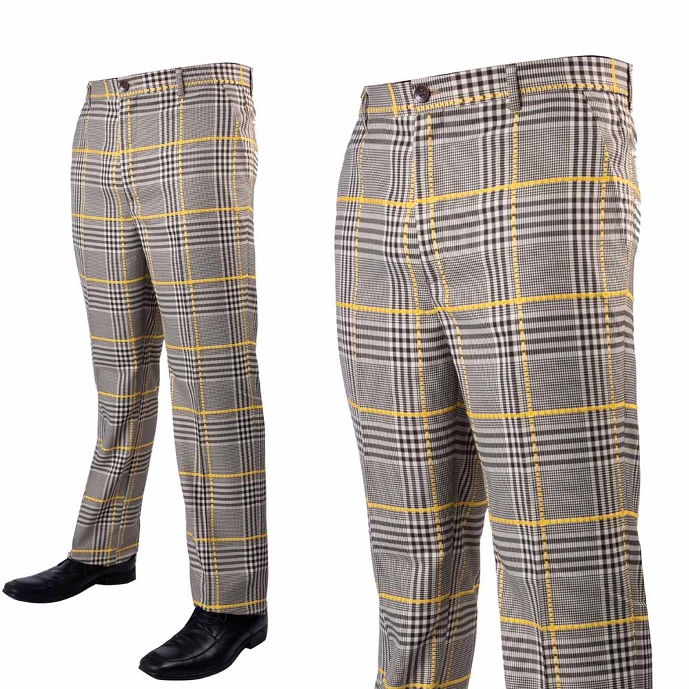 Prestige Blue and White Plaid Pants 105 - Cellini Uomo