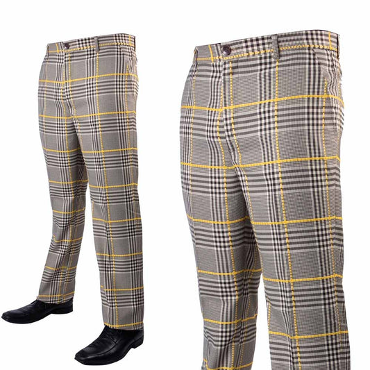 Prestige Blue and White Plaid Pants 105 - Cellini Uomo