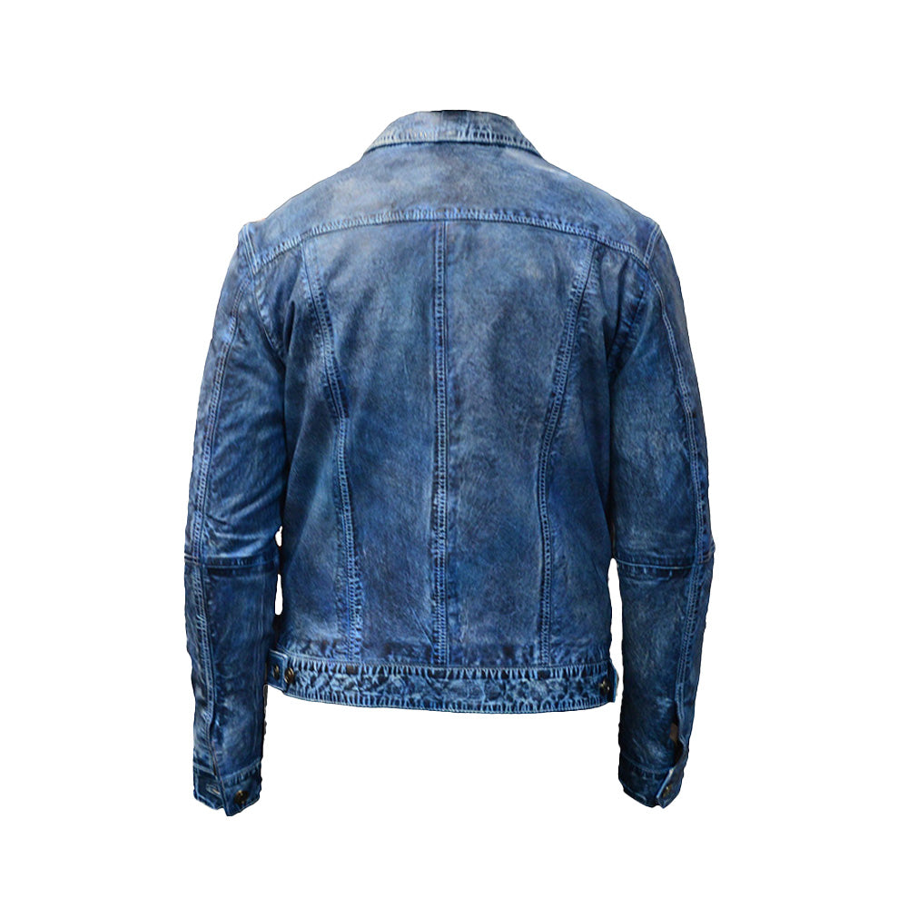 New Unique Missani BF Leather Jean Jacket 392994