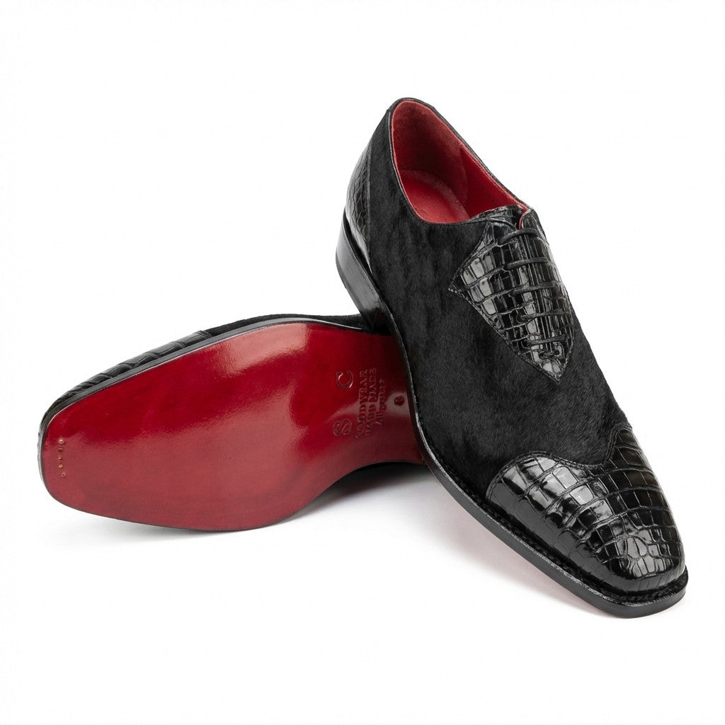 Sheriff Collection Alligator and Pony Dress-Up Shoes - Cellini Uomo