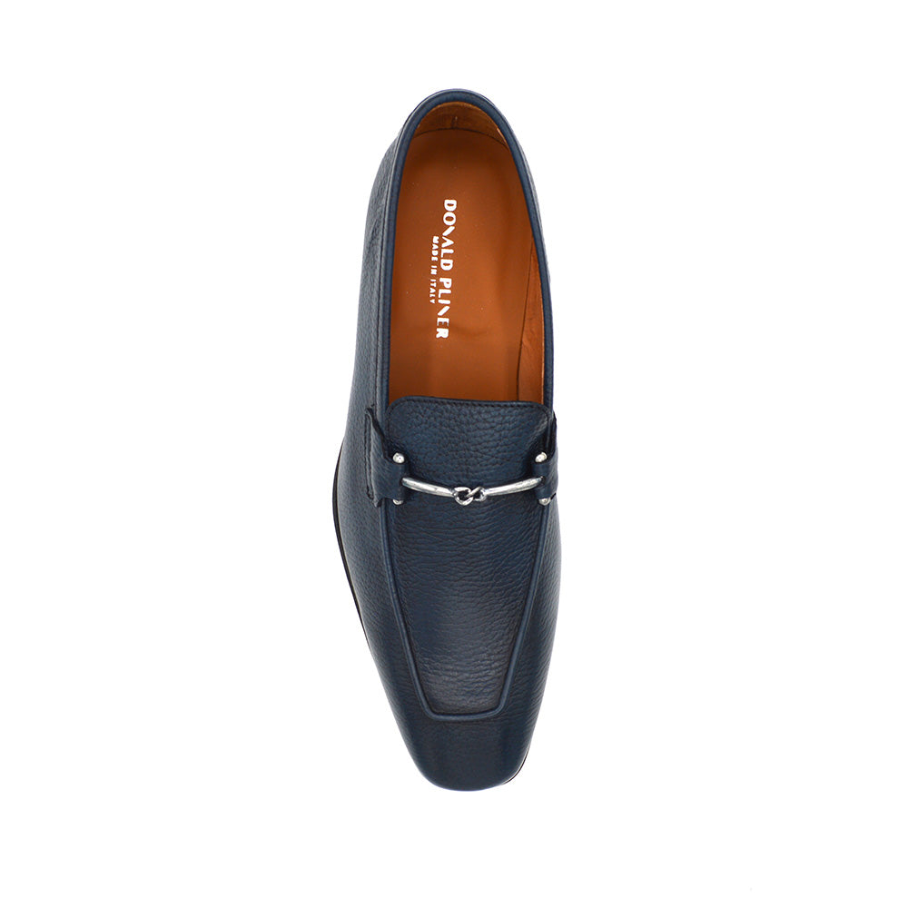 Donald Pliner JACKSON Tumbled Calf Leather Loafer - Cellini Uomo