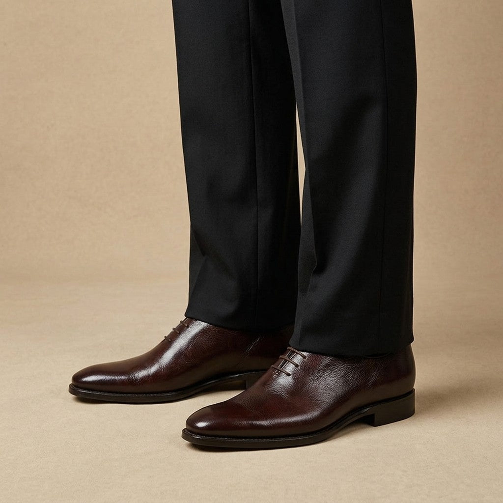 Sheriff Collection 1505 Brown Crushed Leather Dress Shoe