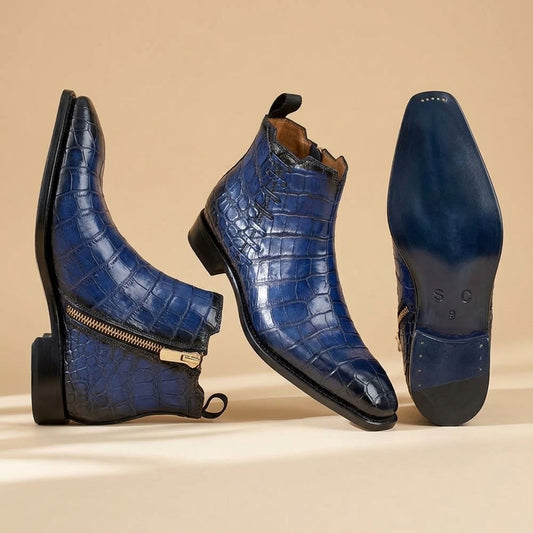 Sheriff Collection Royal Blue Alligator Boot 2375-2009