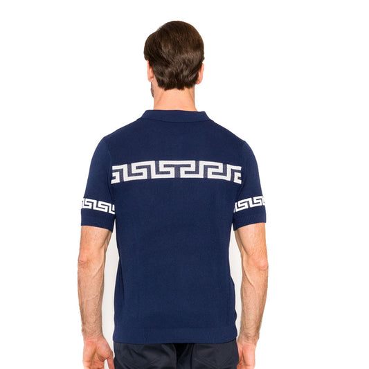 Prestige Greek Knit Polo Shirt cmk 846 - Cellini Uomo