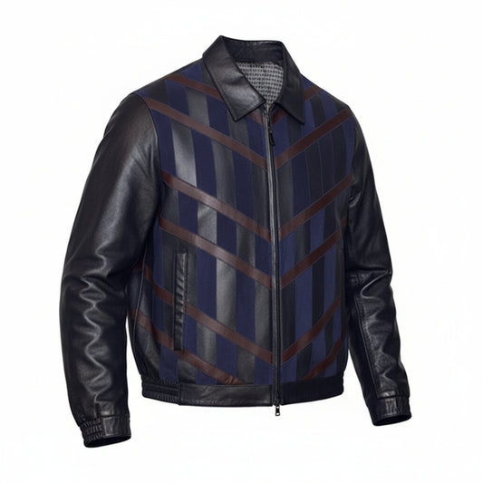 Torras Leather & Suede Cross Design Jacket N875091 - Cellini Uomo