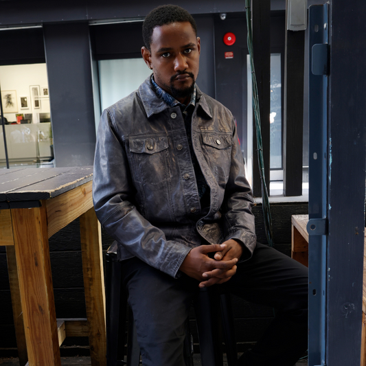 Missani Le Collezioni BF Leather Jean Jacket 392994 - Cellini Uomo