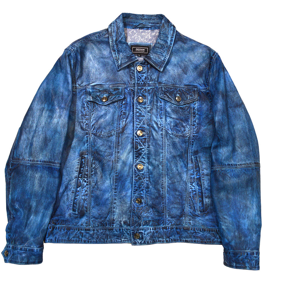 New Unique Missani BF Leather Jean Jacket 392994