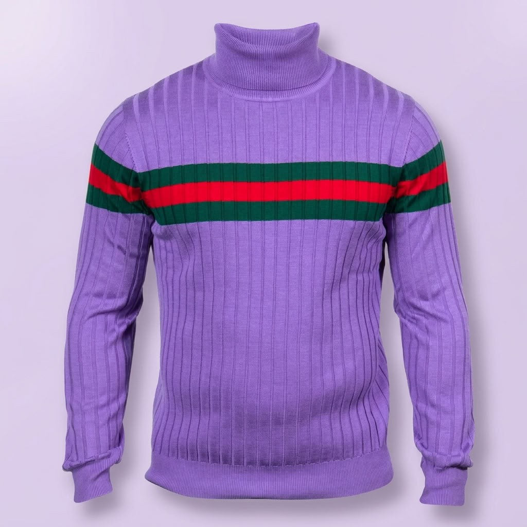 Prestige SW-331 Lilac Ribbed Turtleneck Sweater