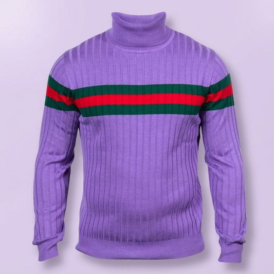Prestige SW-331 Lilac Ribbed Turtleneck Sweater
