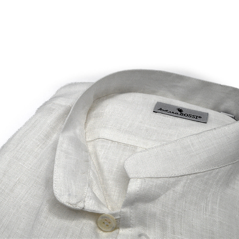 Andrea BOSSI Short Sleeve Linen Button Up