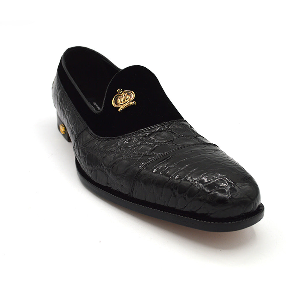 Mauri 3215 Alligator and Velvet Loafer