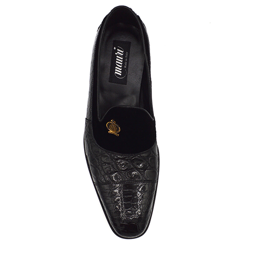 Mauri 3215 Alligator and Velvet Loafer