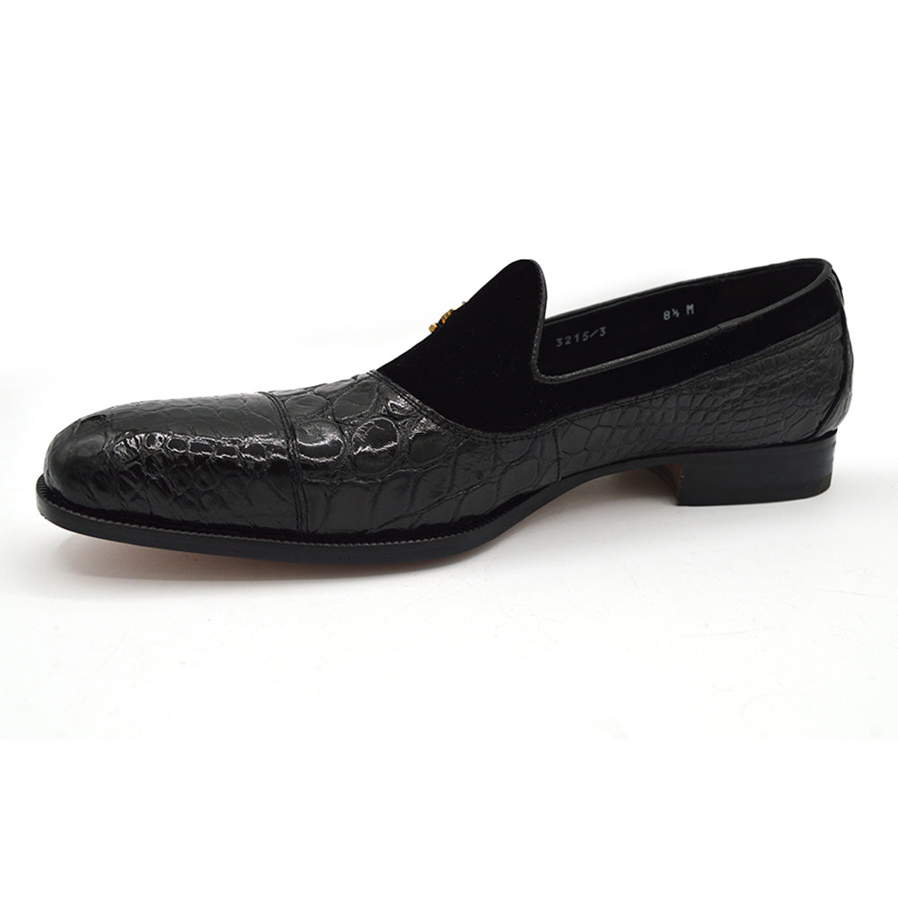 Mauri 3215 Alligator and Velvet Loafer