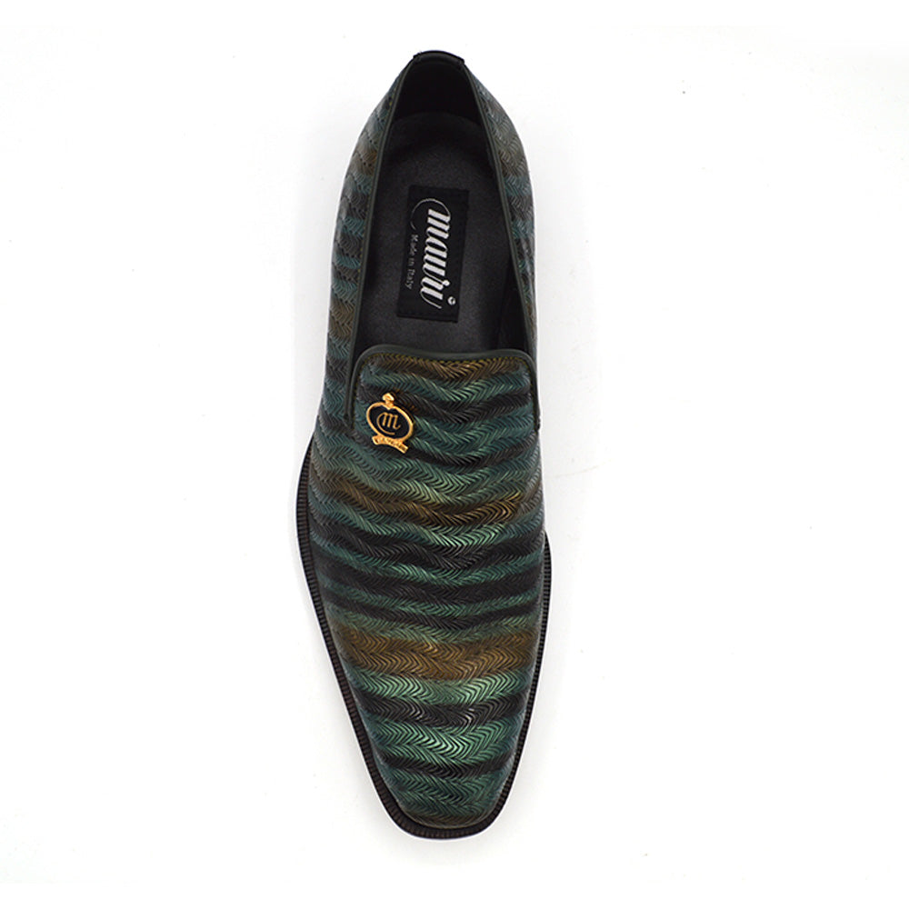 Mauri 4709 Green Fabric Loafer