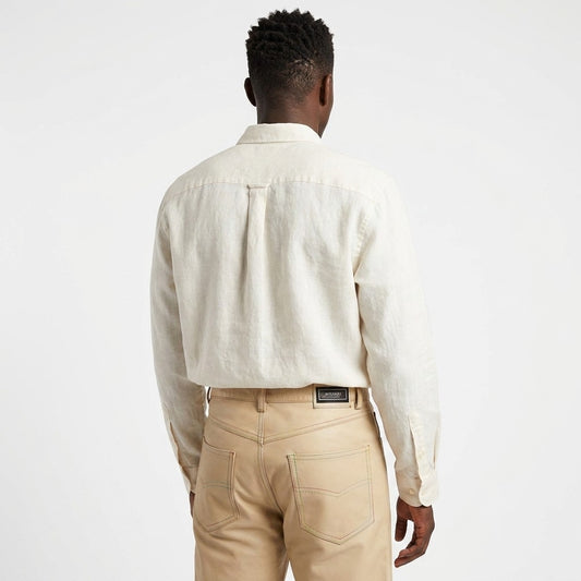 Missani 100% leather pants, last pair, shown in black, close-up of sleek, fitted design, front view highlighting quality material.