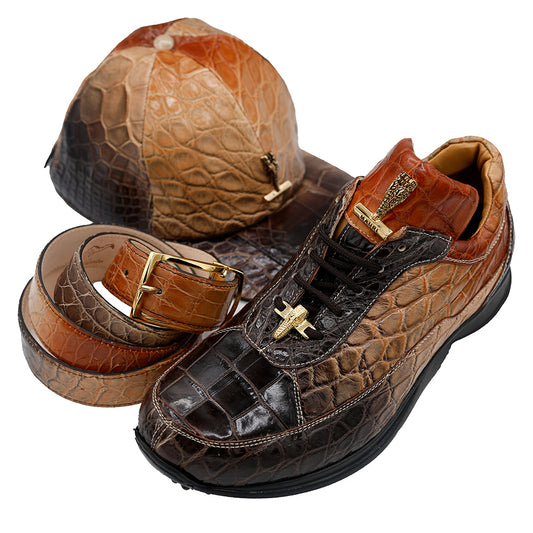 Mauri Alligator Multi Brown Belt - Cellini Uomo