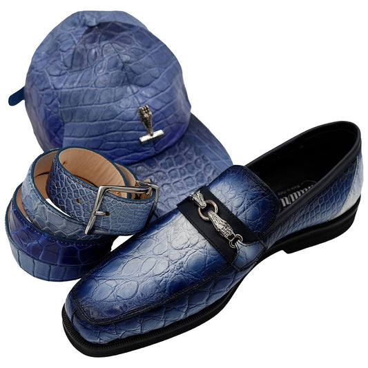 Mauri FC Multi Blue Alligator Hat - Cellini Uomo