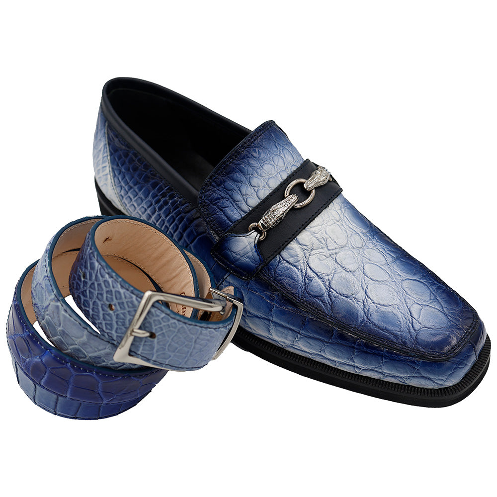Mauri Alligator Multi Blue Belt - Cellini Uomo