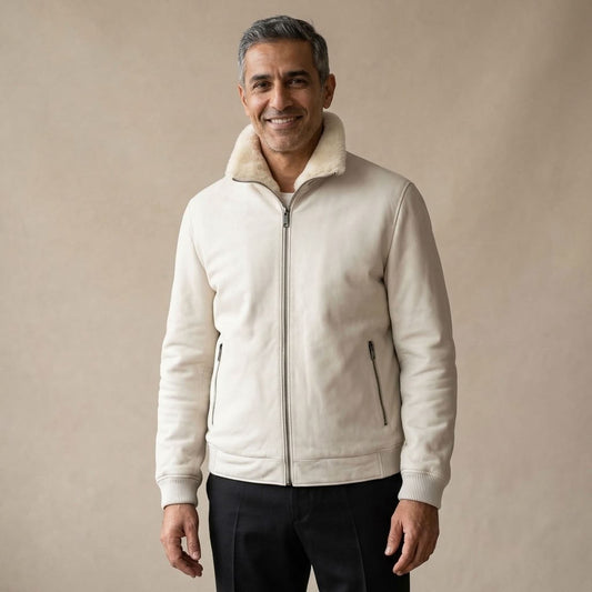 Torras Zipped 100% Leather and Shearling Jacket N82H445