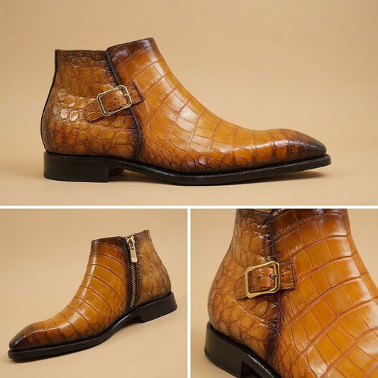 Sheriff Collection Gold Alligator Boot 2297