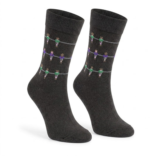 Dark-colored men's soccer socks by Cellini Uomo, made from 100% Filoscozia cotton, designed for comfort and performance.