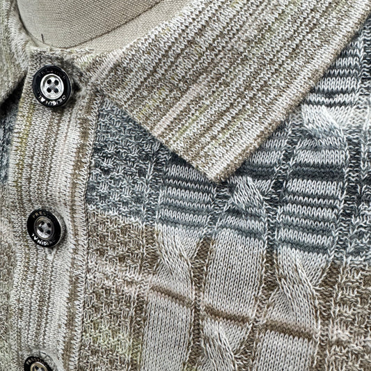 Prestige 3 Button Collard Design Sweater 294 - Cellini Uomo