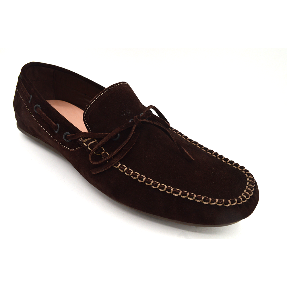 Calzoleria Toscana 2449 Brown Suede Buckle Loafer