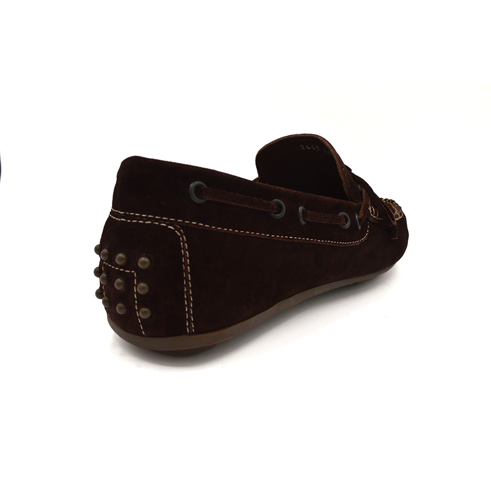Calzoleria Toscana 2449 Brown Suede Buckle Loafer
