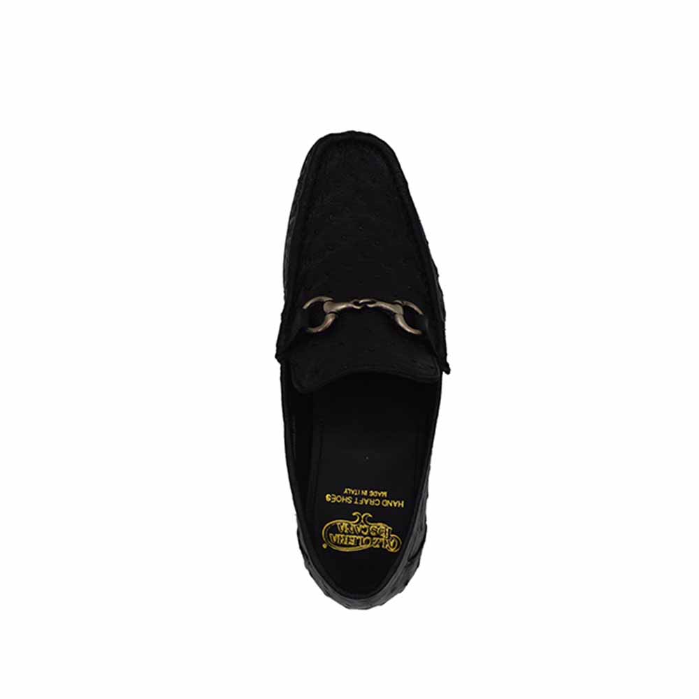 New Calzoleria Toscana V2-3238 Ostrich Loafer Dark Colors