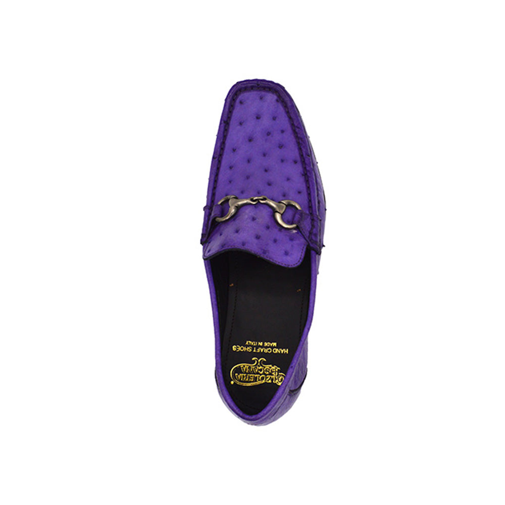 New Calzoleria Toscana V2-3238 Ostrich Loafer Bright Colors