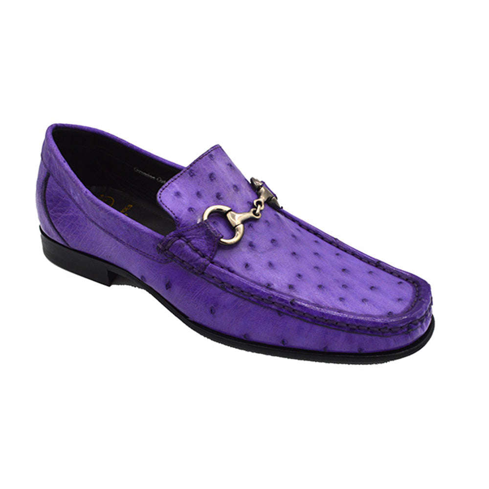 New Calzoleria Toscana V2-3238 Ostrich Loafer Bright Colors