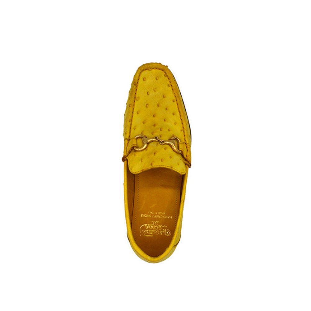 New Calzoleria Toscana V2-3238 Ostrich Loafer Bright Colors