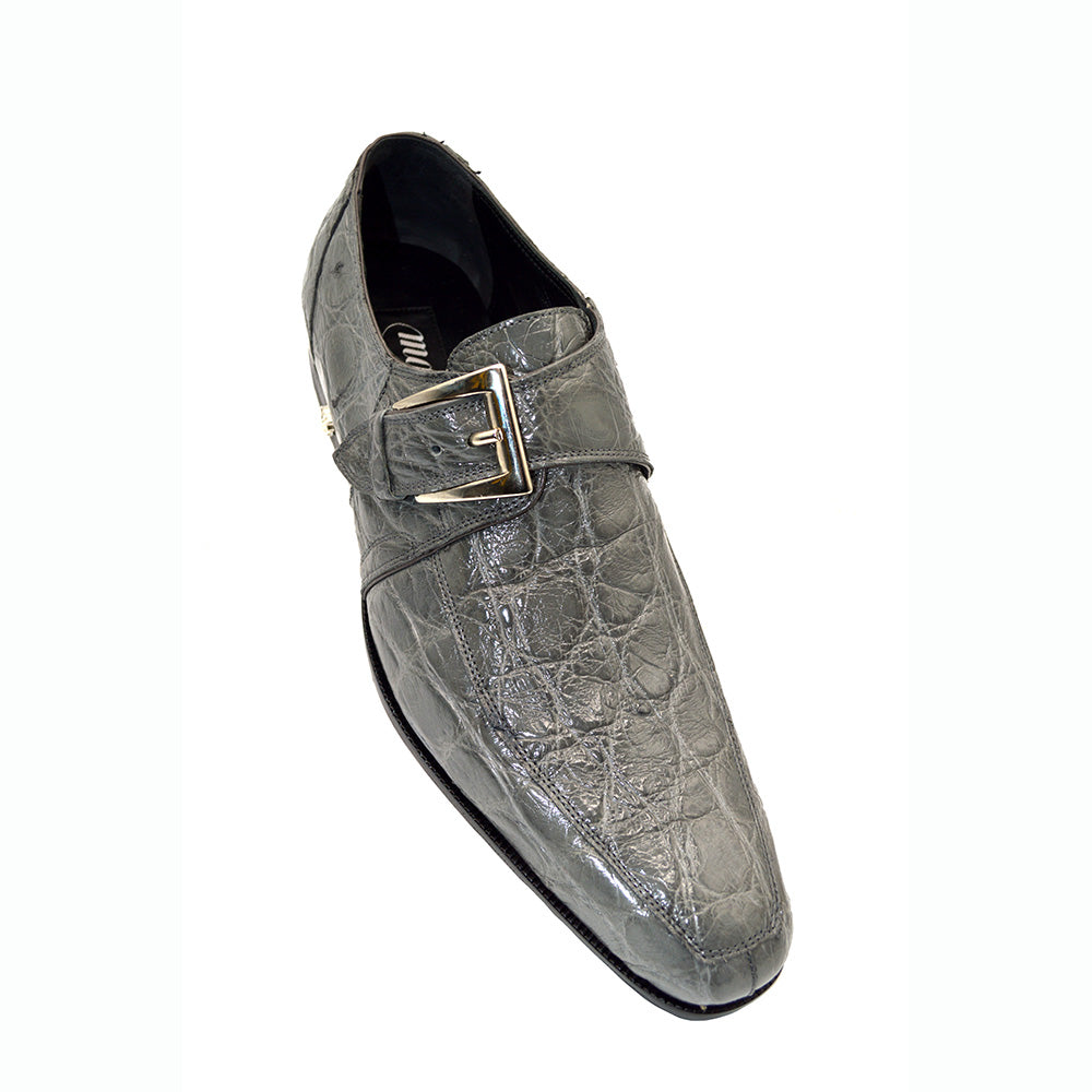 Mauri 1172 Monk Strap Gator Wonder Gray