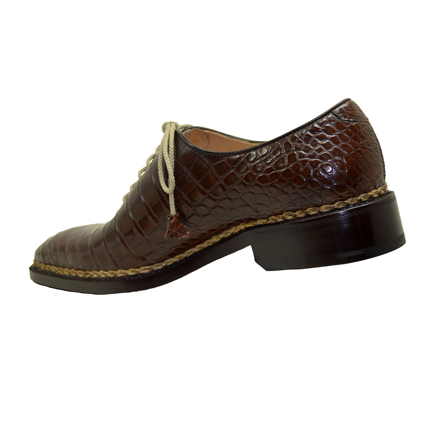 Caporicci 1400 Baby Alligator Lace Up Brown