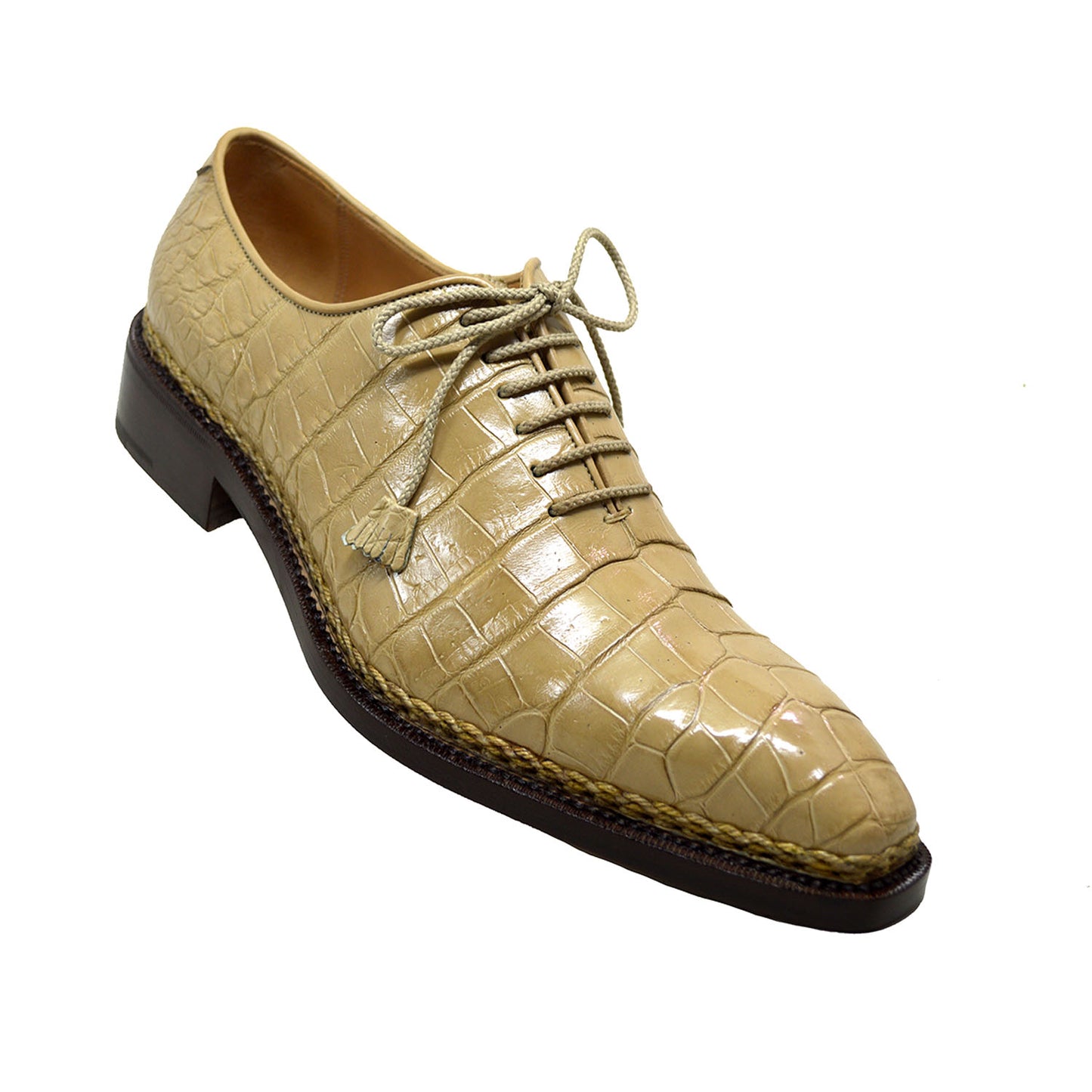 Caporicci 1400 Baby Alligator Lace Up Beige