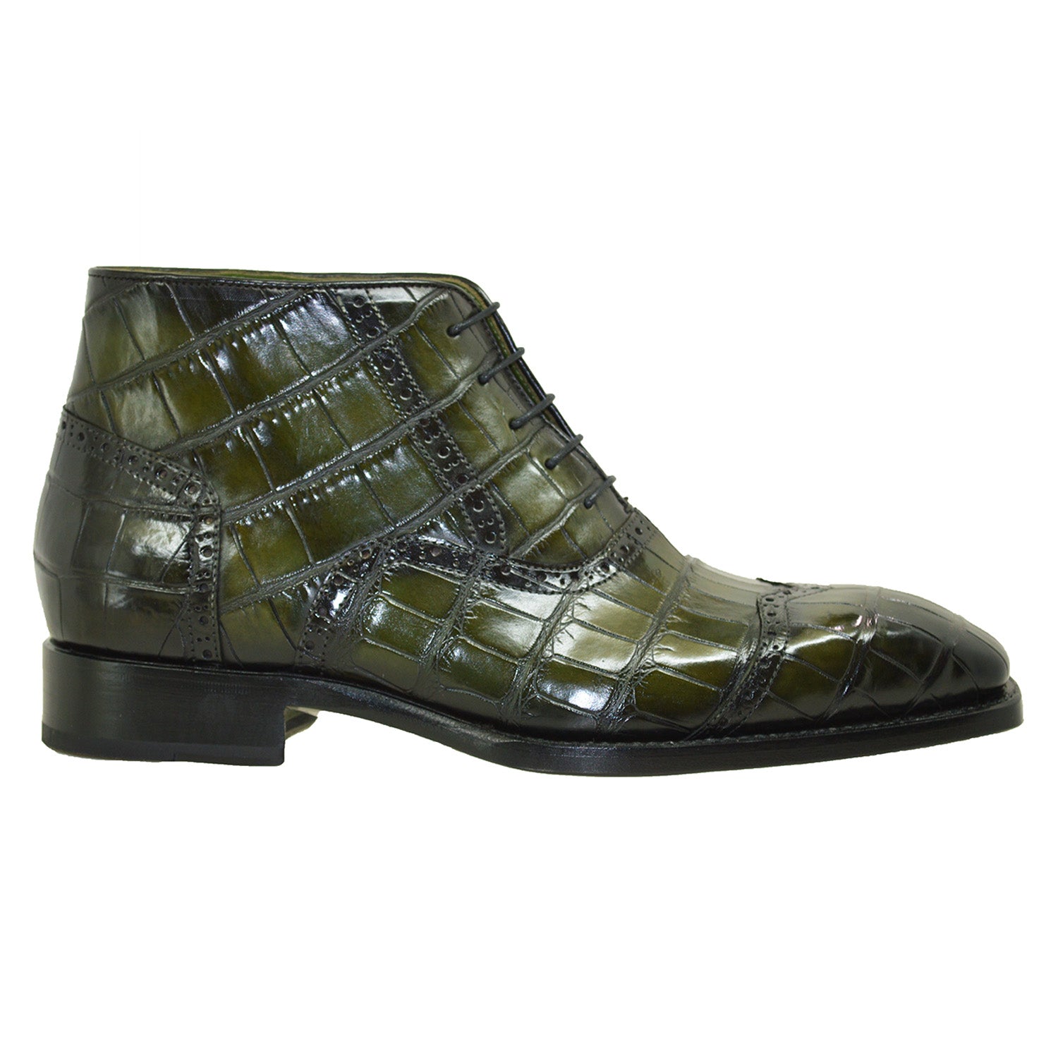 Sheriff Collection Green Alligator Wingtip Boot 21117 10 Sheriff Collection Green Alligator Wingtip Boot 21117 10
