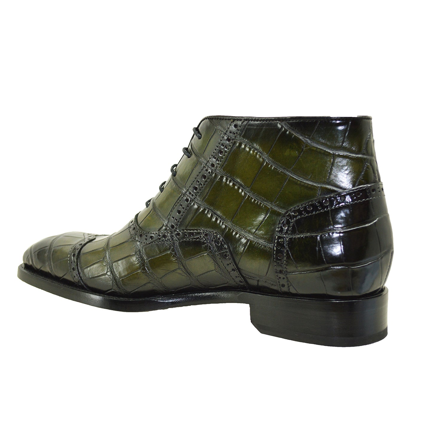 Sheriff Collection Green Alligator Wingtip Boot 21117