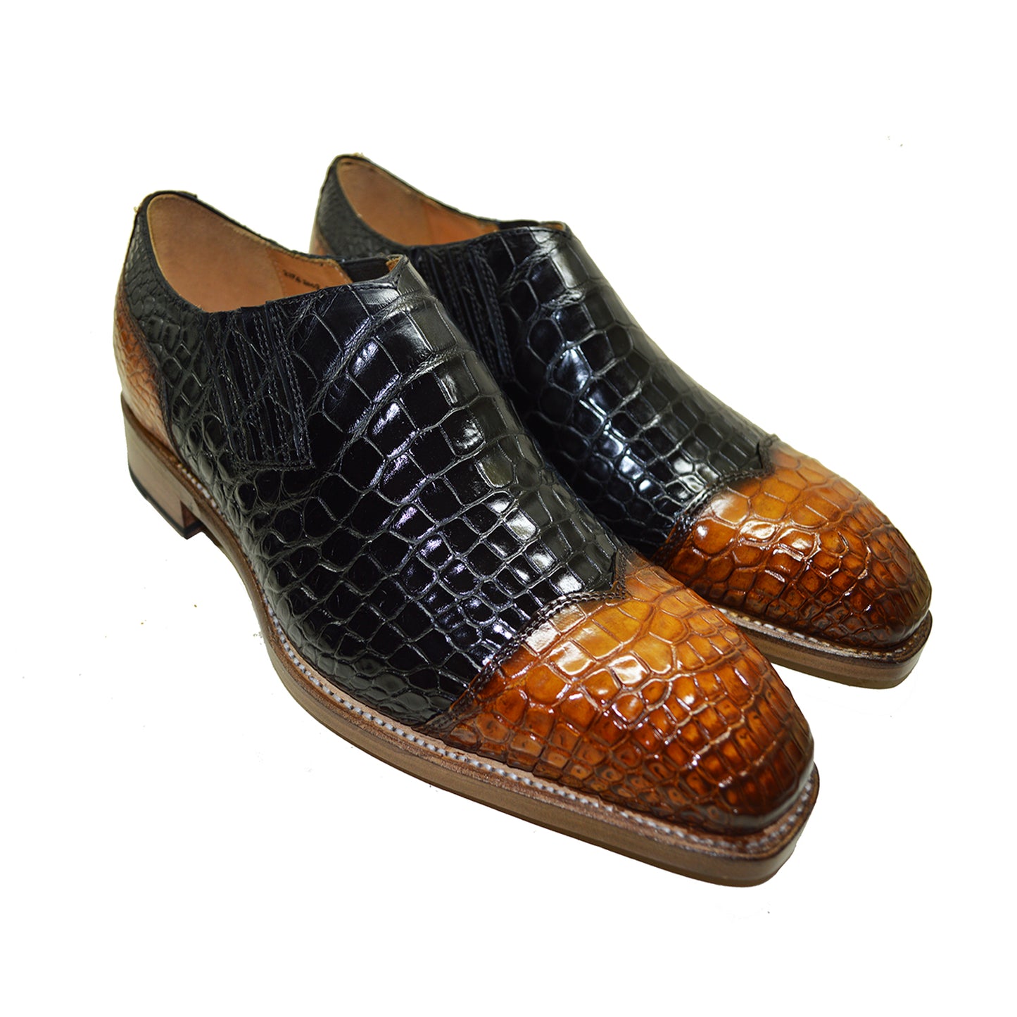 Sheriff Collection Two Tone Alligator Loafer 2174