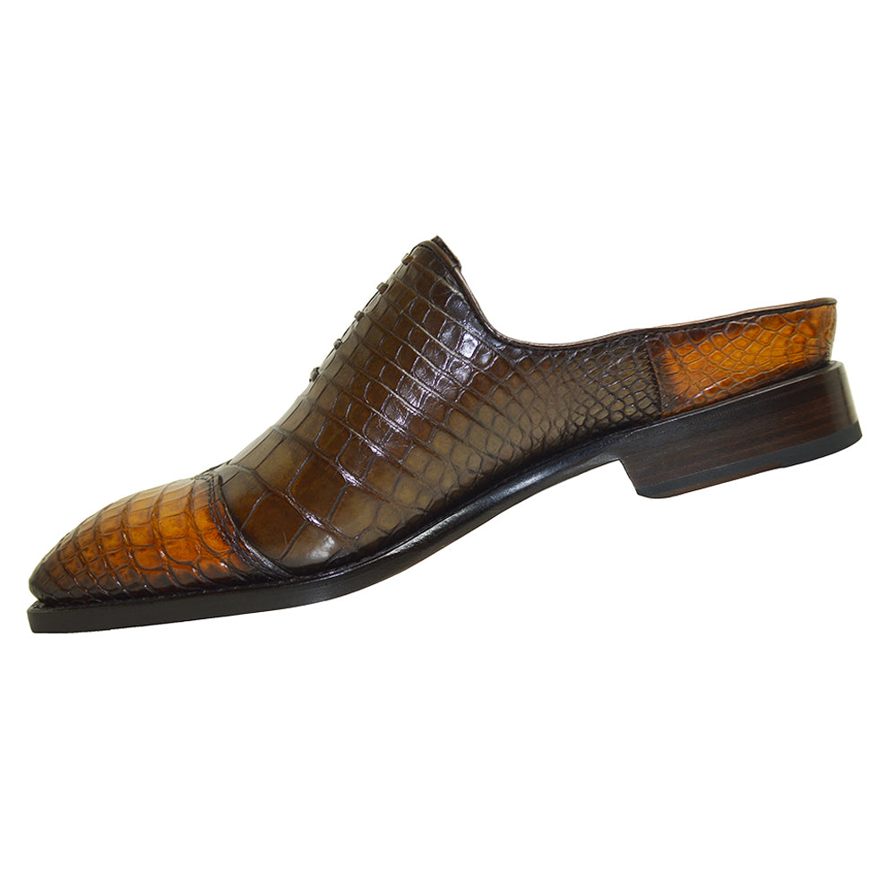 Sheriff Collection 2 Tone Alligator Half Shoe