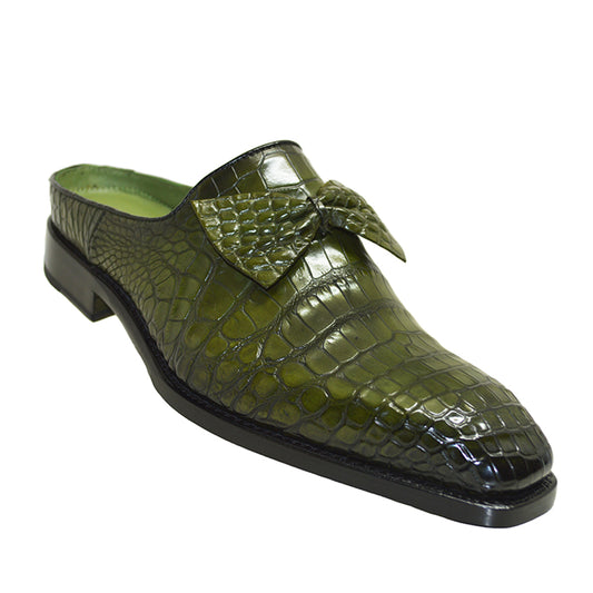 Sheriff Collection Green Alligator Half Shoe 2214